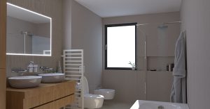 Vizualizácia kúpeľne Domoss