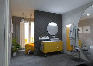 Kúpeľňa spotlight žltá